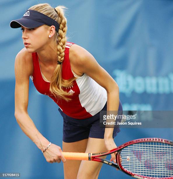 Anna Kournikova of the Sacremento Capitals at the Team Tennis match between The Sacremento Capitals and the St. Louis Aces at the Dwight Davis Tennis...