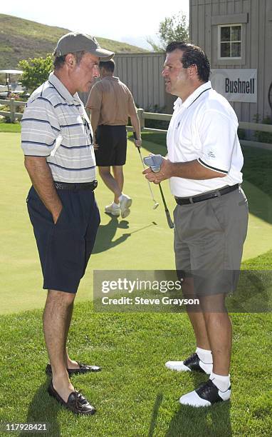 Al Michaels & Mike Eruzione during The 2002 ESPY Awards Celebrity Golf Classic at Lost Canyon Golf Club in Simi Valley, California, United States.