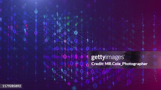 3D illustration Rendering of binary code pattern Abstract background.Futuristic Particles for business,Science and technology 3D illustration Rendering of binary code pattern Abstract background.Futuristic Particles for business,Science and technology