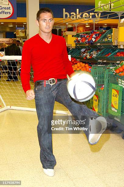 Frank Lampard during Tesco Sport for Schools & Clubs - Photocall - September 21, 2005 at Tesco Kensington in London, Great Britain.