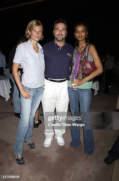 Bridget Hall, Jack Lascherer, President of Tennis Magazine, and Liya Kebede