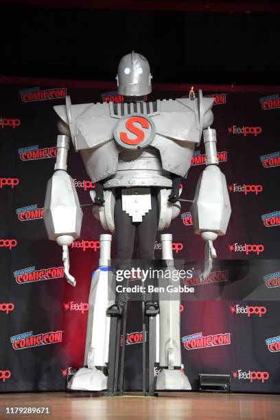 Cosplayer poses onstage during the NYCC Championships of Cosplay Presented by Singer at New York Comic Con 2019 Day 3 at Jacob K. Javits Convention...