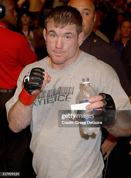 Matt Hughes, winner of the main event at UFC 60 during Celebrities Attend Ultimate Fighting Championship 60 - Hughes vs. Gracie at Staples Center in...