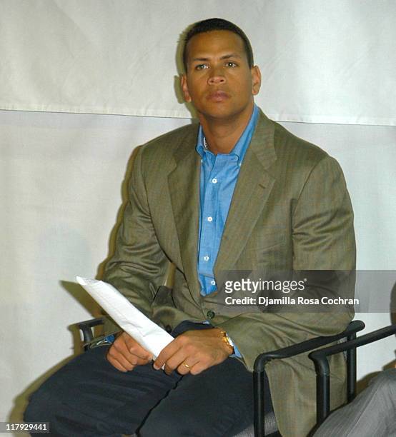 Alex Rodriguez during Alex Rodriguez and Cynthia Rodriguez Donate $200,000 to The Children's Aid Society at Salome Urena Middle Academies in New York...