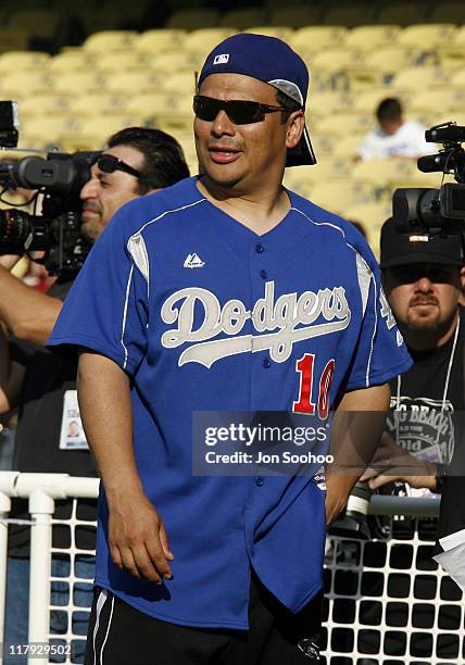 Comedian Carlos Mencia during the Hollywood Stars Night Saturday, June 9, 2007 prior to Los Angeles Dodgers vs Toronto Blue Jays at Dodger Stadium in...