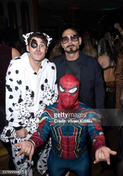 Darren Criss and Eric Podwall attend Podwall Entertainment's 10th Annual Halloween Party presented by Maker's Mark on October 31, 2019 in West...