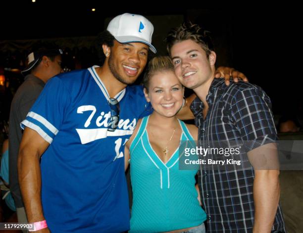 Kiko Ellsworth, Kirsten Storms and Josh Henderson during Hollywood Knights Basketball Team Wrap Party - Inside at The Highlands in Hollywood,...