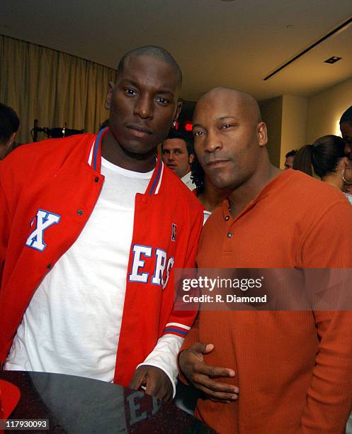 Tyrese and John Singleton during Reebok NFL Players Rookie Premiere Presented by 989 Sports at LA Coliseum in Los Angeles, California, United States.