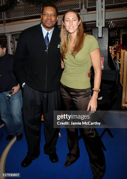 Sam Perkins, NBA Legend and Ruth Riley, ot the WNBA Champions Detroit Shock