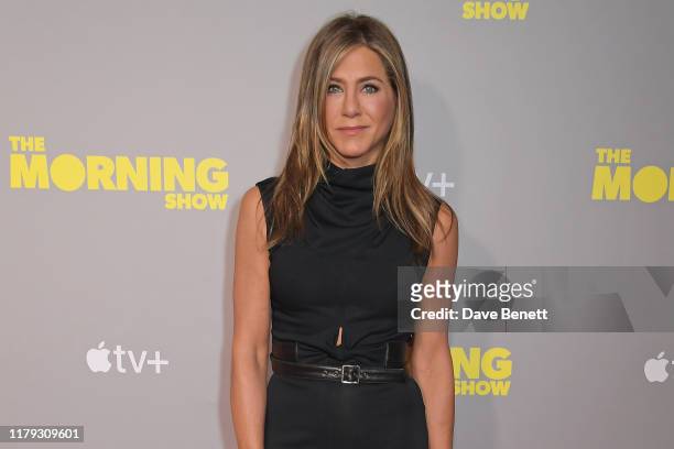 Jennifer Aniston attends a special screening of Apple's "The Morning Show" at The Ham Yard Hotel on November 1, 2019 in London, England.