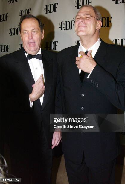 Former Senator Bill Bradley & Phil Jackson during NAACP Legal Defense Fund's Hank Aaron Humanitarian Award in Sports at The Beverly Hilton Hotel in...