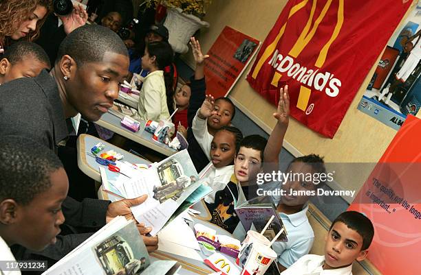 Jerome Williams of the New York Knicks with children