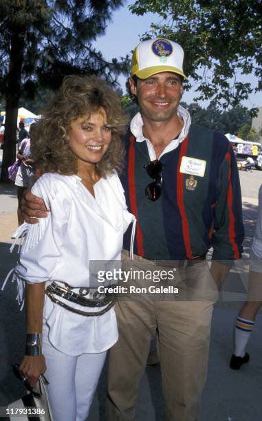 Dyan Cannon and Michael Nouri during Special Olympic Competition - June 20, 1987 at Pepperdine University in Malibu, California, United States.