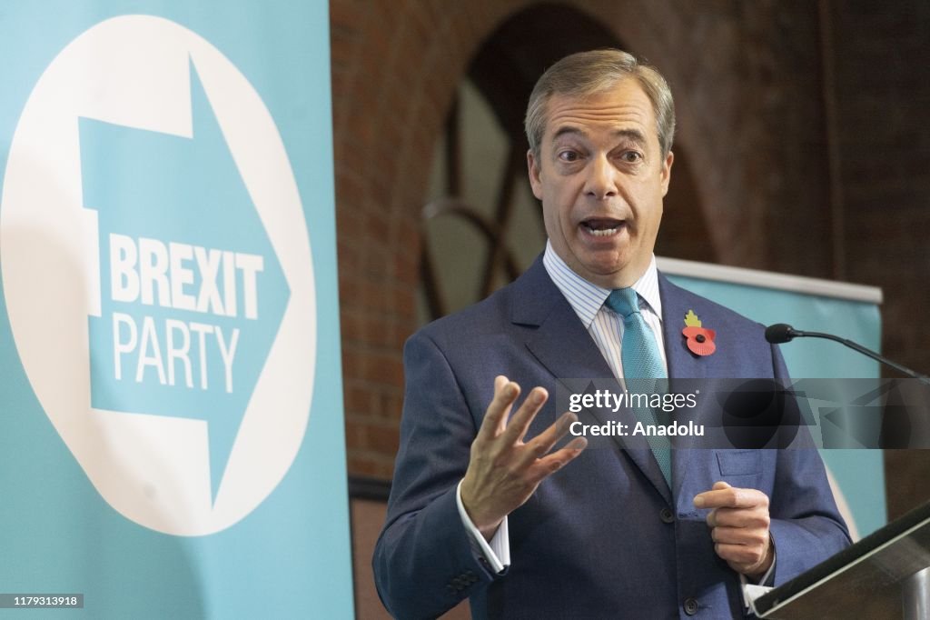 Brexit Party leader Nigel Farage launches election campaign