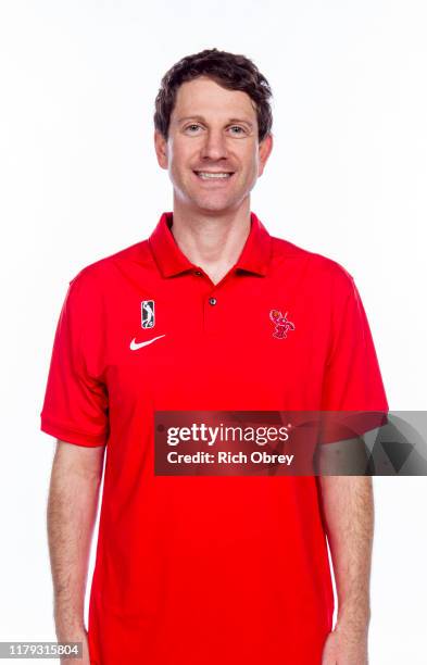 Darren Erman, Head Coach of the Maine Red Claws poses for a photo during Media Day on October 31, 2019 at the Portland Expo in Portland, Maine. NOTE...