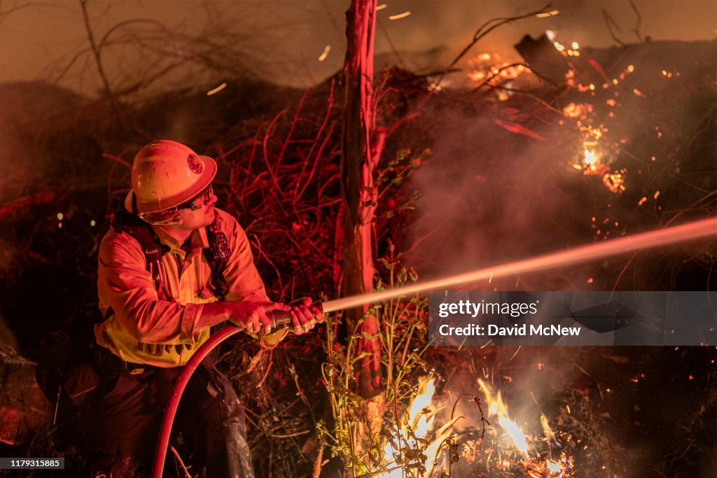 "Extreme" Santa Ana Winds Spark New Wildfires In Southern California