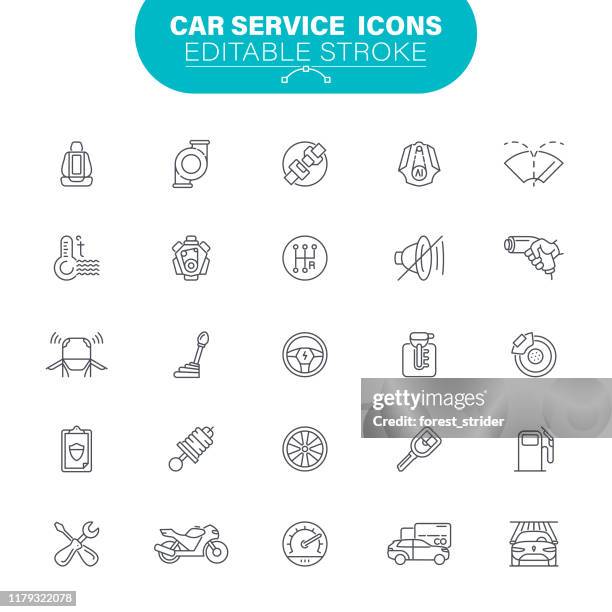 ilustrações de stock, clip art, desenhos animados e ícones de car service icons - motor