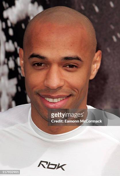 Thierry Henry during Reebok: Run Easy - Photocall - April 10, 2007 at Winchester House in London, United Kingdom.