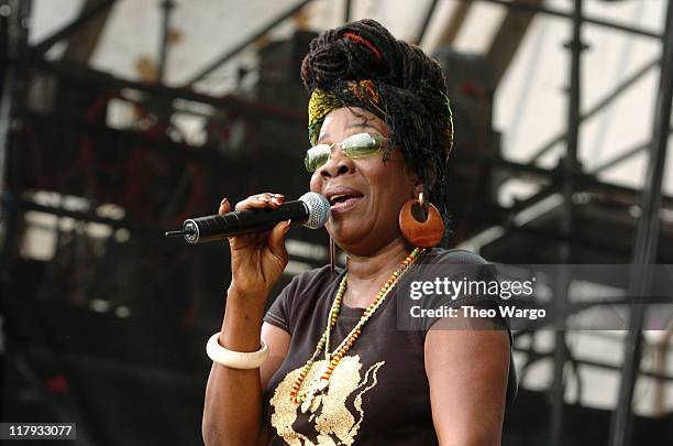 Rita Marley during LIVE 8 - Philadelphia - Show at Philadelphia Museum of Art in Philadelphia, Pennsylvania, United States.