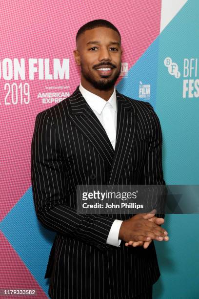 Michael B. Jordan attends a Screen Talk during the 63rd BFI London Film Festival at the Odeon Luxe Leicester Square on October 06, 2019 in London,...