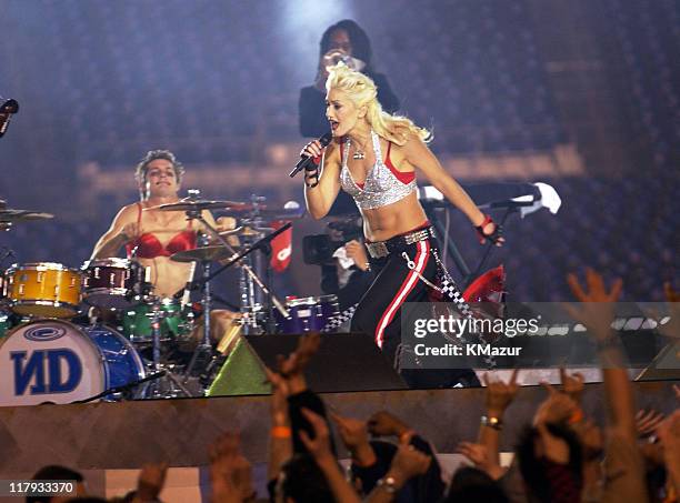 Gwen Stefani during Super Bowl XXXVII - AT&T Wireless Super Bowl XXXVII Halftime Show - Rehearsal at Qualcomm Stadium in San Diego, California,...