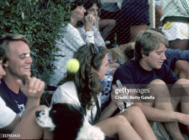 David Kennedy and Courtney Kennedy during RFK Pro-Celebrity Tennis Tounament - August 1981 at Kennedy Compound in New York City, New York, United...