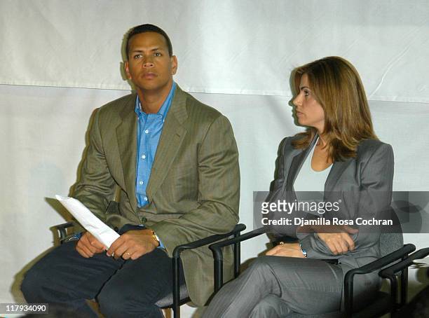 Alex Rodriguez and Cynthia Rodriguez during Alex Rodriguez and Cynthia Rodriguez Donate $200,000 to The Children's Aid Society at Salome Urena Middle...