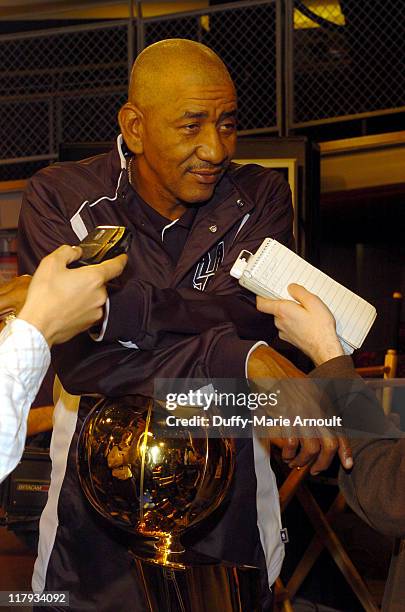 George Gervin during NBA Legends Launch 2005 Destination Finals Tour - April 21, 2005 at NBA Store in New York City, New York, United States.