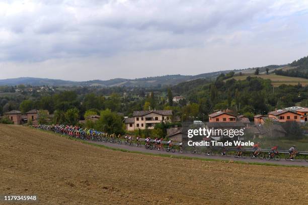 Andrea Garosio of Italy and Team Bahrain - Merida / Roberto Ferrari of Italy and UAE - Team Emirates / Yukiya Arashiro of Japan and Team Bahrain -...