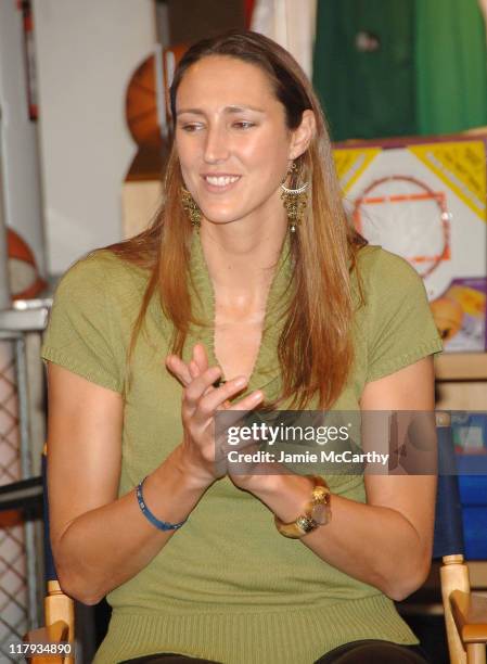 Ruth Riley, of the WNBA Champions Detroit Shock during NBA Store New York Hosts Panel for "Nothing But Nets" Campaign for Prevention of Malaria in...