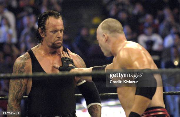 The Undertaker vs Kane during Wrestle Mania XX at Madison Square Garden in New York City, New York, United States.