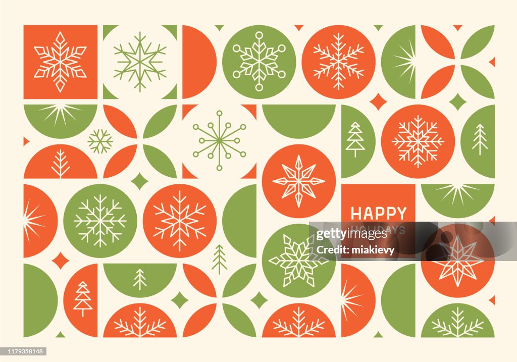 Happy holidays modern card