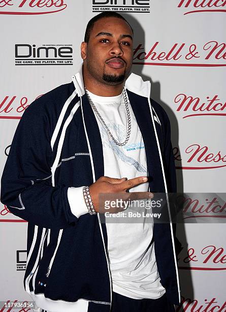 Indianapolis Colts Raheem Brock during Mitchell & Ness After Party for the NBA All-Star Game - February 19, 2006 at Chill Therapy at Belvedere in...