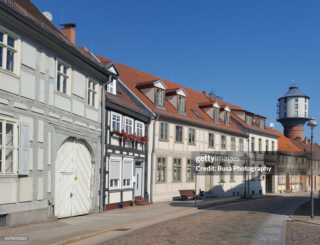Street in the town of Nauen in Brandenburg, Germany