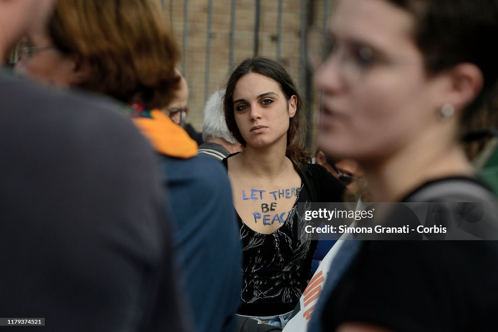 Supporters Of The Kurdish People March Against War In Rojava