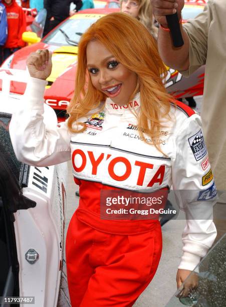 Lil' Kim during 28th Annual Toyota Pro/Celebrity Race - Race Day at Streets of Long Beach in Long Beach, California, United States.