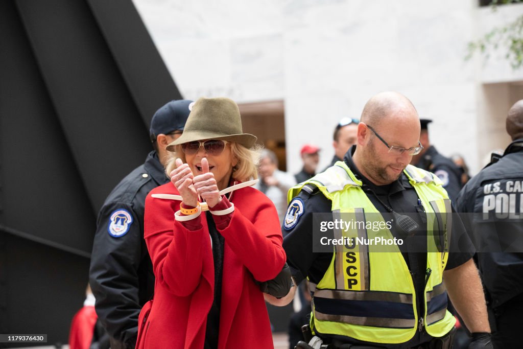 Jane Fonda Arrested During A Climate Change Protest In Washington