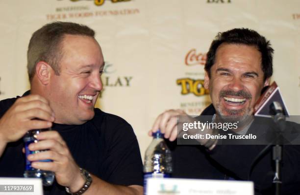 Kevin James & Dennis Miller during Tiger Jam V - Press Conference at Mandalay Bay in Las Vegas, Nevada, United States.