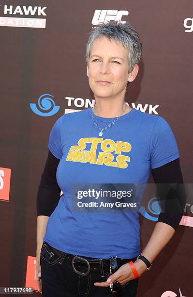 Jamie Lee Curtis during Tony Hawks Project 8 Stand Up for Skateparks at Green Acres Estate in Beverly Hills, California, United States.