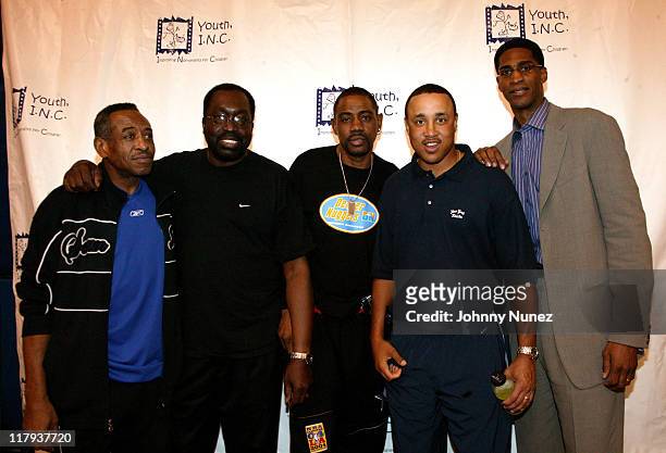 Earl "The Pearl" Monroe , guest, Michael Ray Richardson, John Starks and Charles Smith