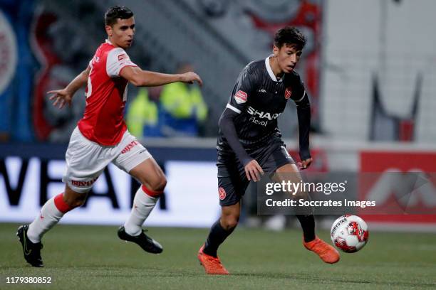 During the Dutch Keuken Kampioen Divisie match between MVV Maastricht v Almere City at the Geusselt on November 1, 2019 in Maastricht Netherlands