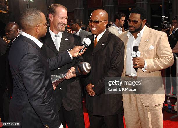 Stuart Scott, Bill Cowher, Hines Ward and Jerome Bettis