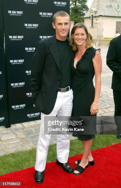 Open golfer Charles Howell III and wife Amy during Golf Digest Companies Celebrates the 2002 U.S. Open Golf Championship at Oheka Castle in Cold...