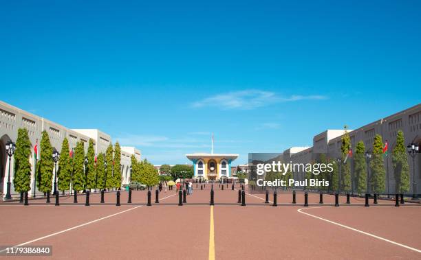 al alam oman royal palace, muscat, oman - oman skyline stock-fotos und bilder