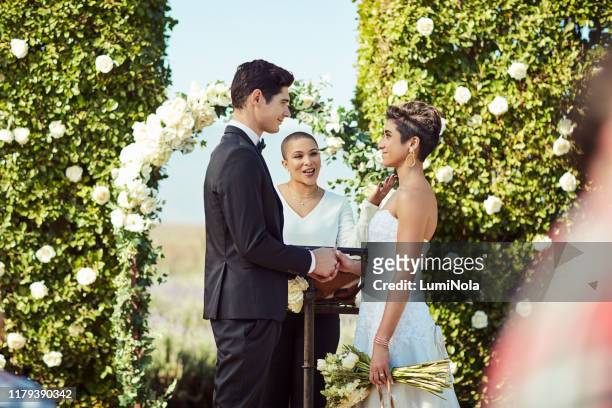 to love and cherish from this day forward - wedding ceremony stock pictures, royalty-free photos & images
