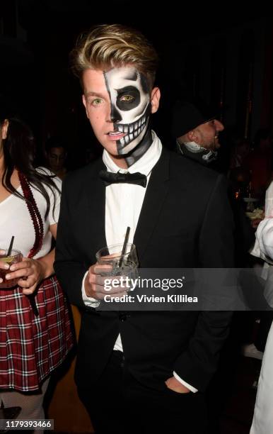 Jamie Miller attends Podwall Entertainment's 10th Annual Halloween Party presented by Maker's Mark on October 31, 2019 in West Hollywood, California.