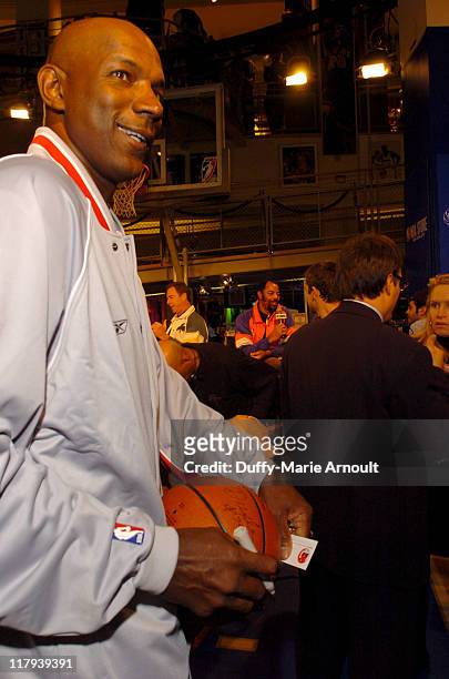 Clyde Drexler during NBA Legends Launch 2005 Destination Finals Tour - April 21, 2005 at NBA Store in New York City, New York, United States.