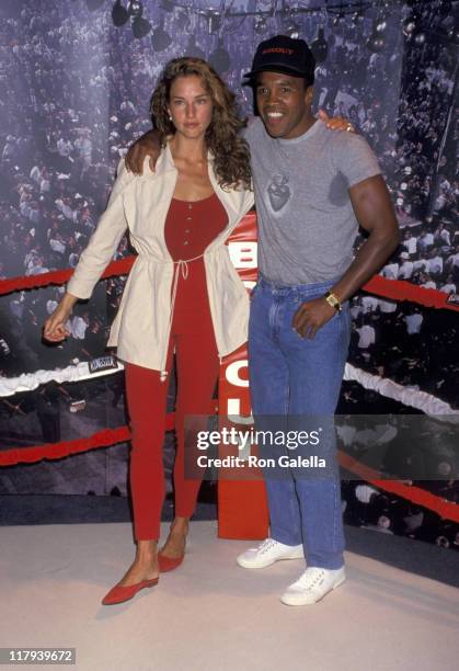 Jill Goodacre and Sugar Ray Leonard during Video Software Dealers Association Convention in Las Vegas - July 11, 1993 at Las Vegas Convention Center...