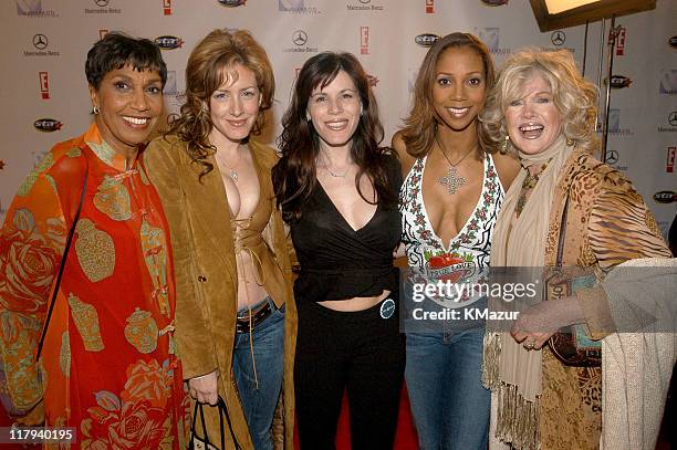 Dolores Robinson, Joely Fisher, Tricia Leigh Fisher, Holly Robinson Peete and Connie Stevens