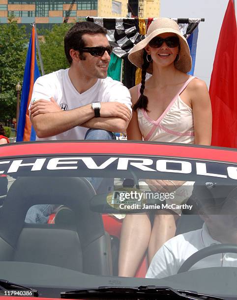 Dario Franchitti and Ashley Judd during 90th Running of The Indianapolis 500 - The Indy 500 All Star Festival Parade in Indianapolis, Indiana, United...